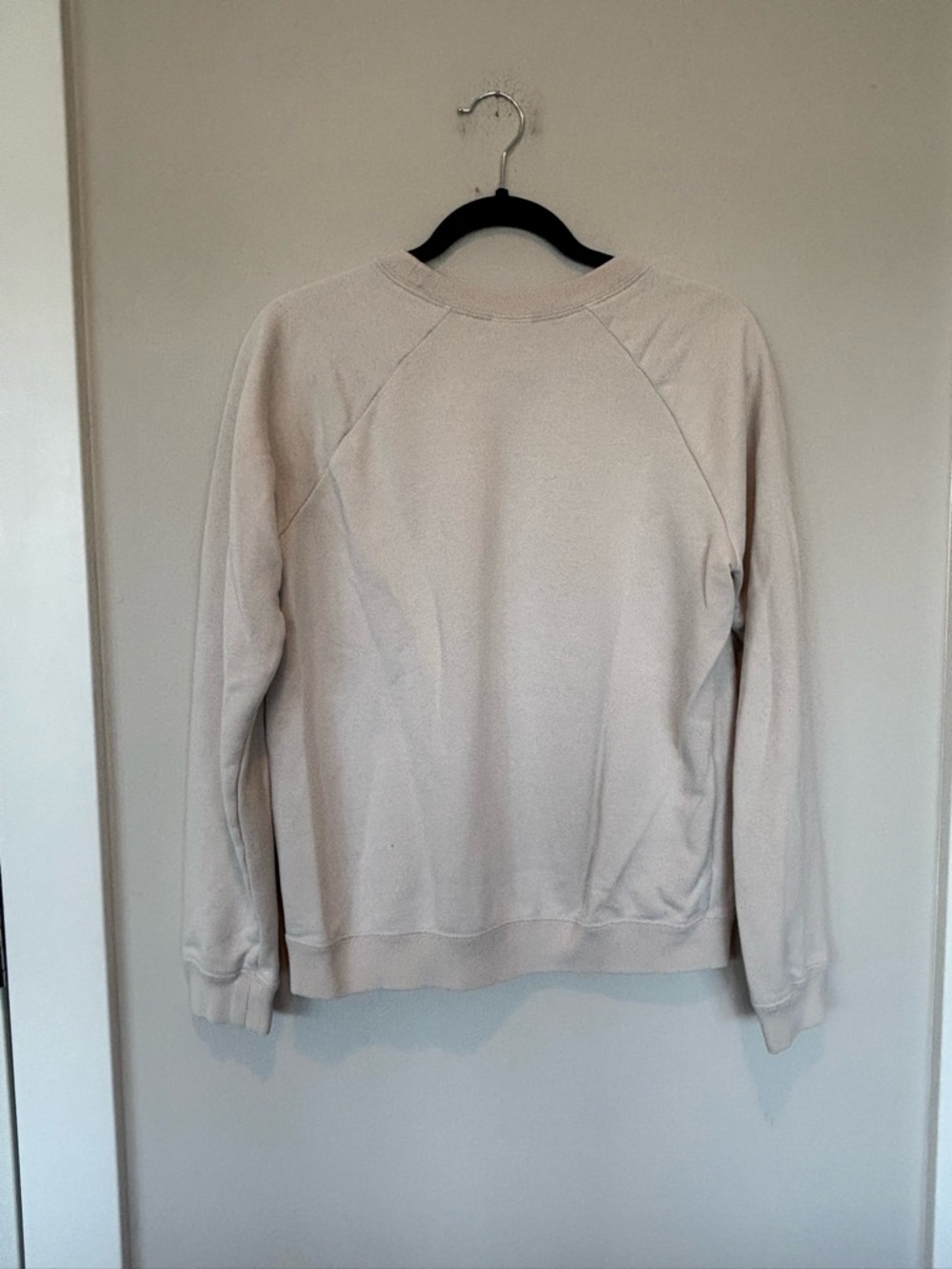 Nike Cream Crewneck Sweatshirt with Black Swoosh 179 - Picture 2 of 6